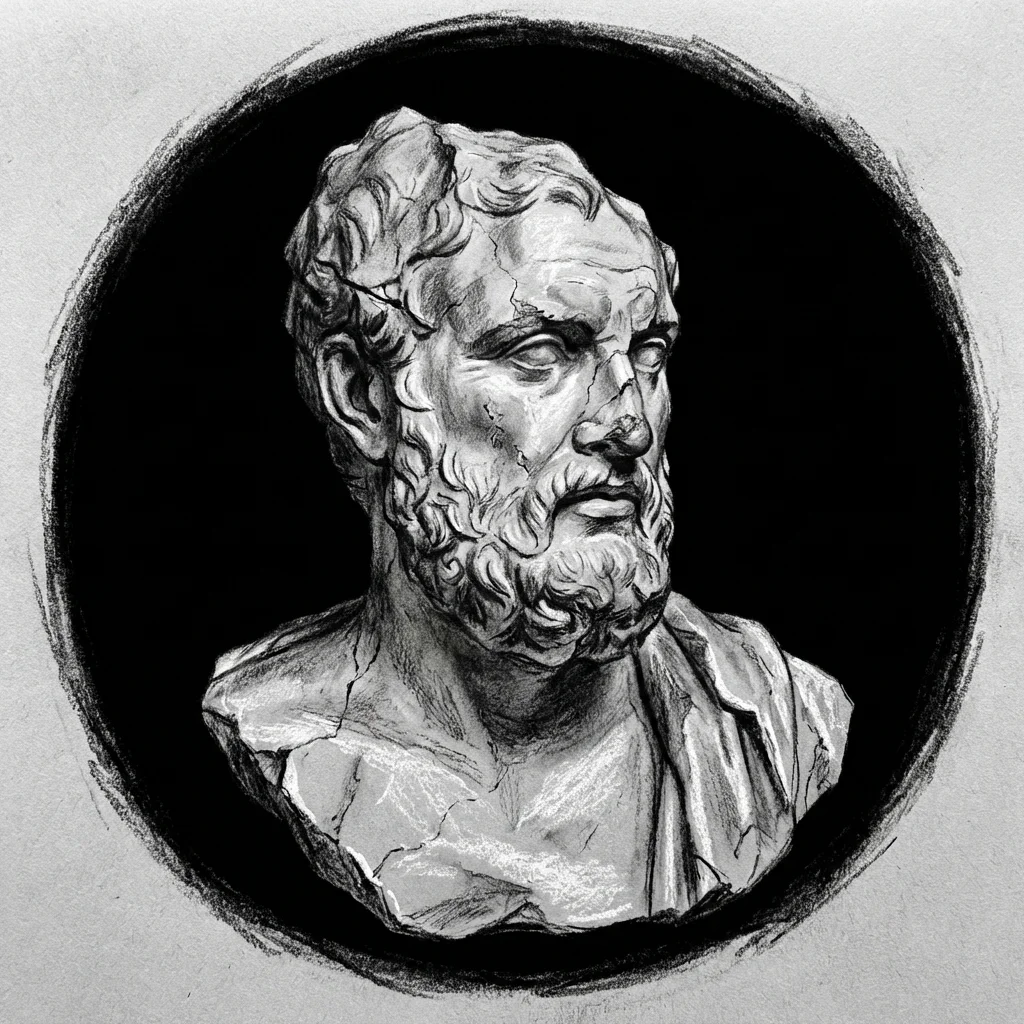 Charcoal portrait of Stoic Quotes